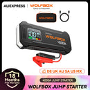 WOLFBOX JS24 4000A Portable Jump Starter Battery Pack Power Bank 24000mAh for 10L Gas 10L Diesel Engine with Booster
