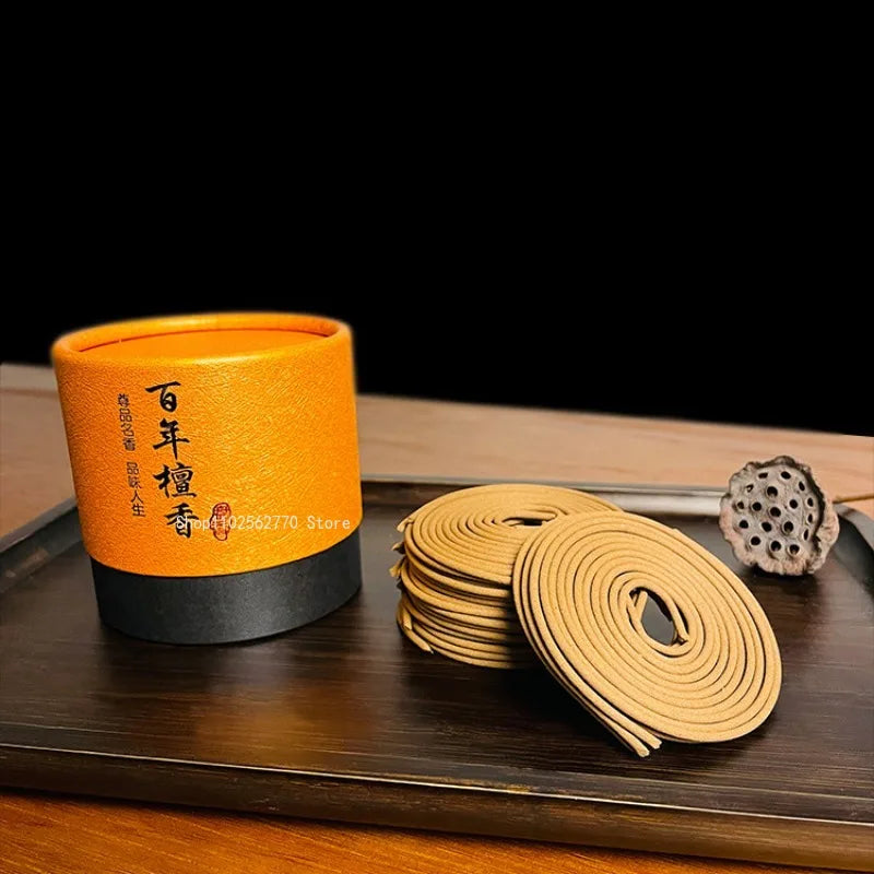 4 Hours Incense Coil Natural Sandalwood Aloes Home Bedroom Smell Burning Home Decoration To Purify The Air Lasting Fragrance