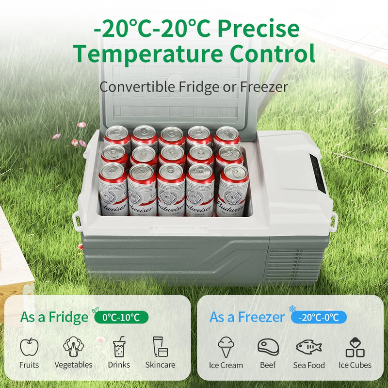 Alpicool NL15 15L Portable Car Refrigerator 12 Volt Mini Fridge Freezer 12/24V DC 100-240V AC Cooler Ice Box for Truck Camping