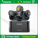 Local Brazil Maono Wave T5 Wireless Lapel Microphone Noise Cancellation for Video Recording Streaming fit for Phones Camera