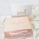Personalize Bridesmaid Gifts Box Empty Party Proposal Wedding Card Custom Name Stickers Labels Box for Mother Birthday Idea Logo