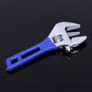 8” Short Handle Spanner Adjustable Wrench with 55 mm Wide Jaw Opening for Plumbing Auto Repair Home Maintenance