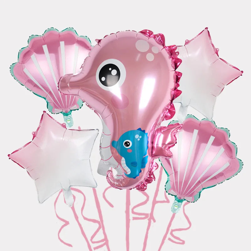 Disney large-size Q version Jellyfish Octopus Hippocampus Ocean Theme Party Decorated with Aluminum film balloon