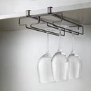 Wine Glasses Holder Bartender Stemware Hanging Rack Under Cabinet Stemware Organizer Glass Goblet Iron Rack Bar Tool Storage