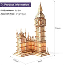 Robotime 3D Wooden Puzzle Game Big Ben,Tower Bridge for Children Adult Gift DIY With Light