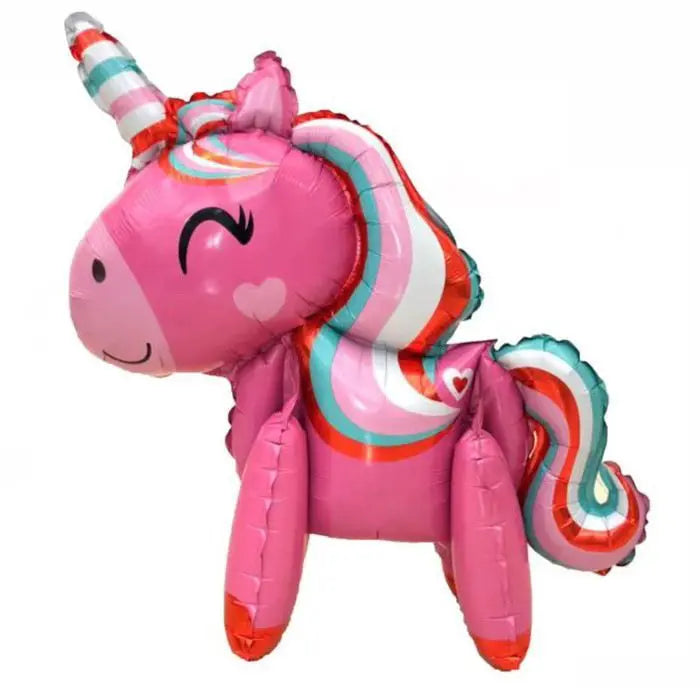 New 100*97CM Pink Horse Pony Unicorn Balloon Happy Birthday Unicorn Party Helium Balloons Kid Animal Toy Globo Party Decoration