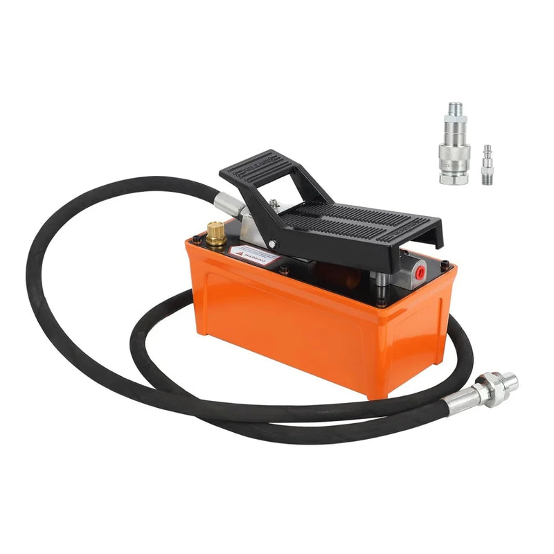 Air Hydraulic Pump,10,000 PSI 1/2 Gal Reservoir, NPT 3/8" Oil Outlet, 6.6 ft Pipe, Foot Actuated Hydraulic Pump Air Treadle