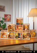 Rolife DIY Miniature 3D Wooden Puzzle Kit with LED Light | Creative Craft Store Model
