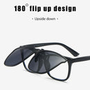 Neue polarisierte Flip-up Sonnenbrillen-Clips für Myopie-Brillen Retro große Größe quadratische TAC Material Brillen-Clip-on Sonnenbrillen-Clip