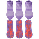 3 Pairs Men's Non-slip Silicone Floor Socks Casual Cotton Mesh Breathable Cozy Yoga Trampoline Foot Massage Ballet Dance Unisex
