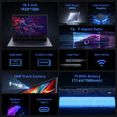 KAMRUI 18.5" 8000mAh Laptop Intel N150 4Core 16GB DDR4 512GB SSD Win11 Pro WiFi5 180° Foldable Notebook Computer for Home Office