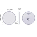 LUVODI 80cm Round Large LED Bathroom Mirror Backlit Built-in Touch On/Off Dimming Anti-fog Wall Mounted Mirror