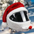 1-8PCS Santa Cycling Helmet Christmas Motorcycle Full Helmet Full Face Safe Hat Creative Plush Cover Christmas Decoration Gifts