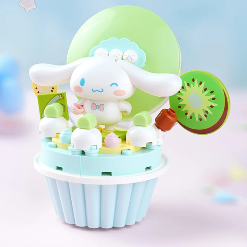 Original Keeppley Sanrio Kuromi My Melody Building Block Hellokitty Cartoon Cake Series Assembly Toys Cinnamoroll Boy Girls Gift