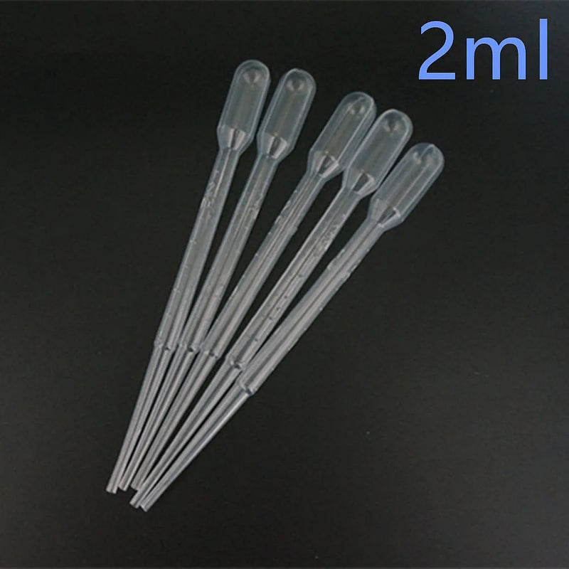 Disposable Pasteur Pipette Dropper Graduated 0.2ml/0.5ml/1ml/2ml/3ml/5ml/10ml Eye Transfer Laboratory Supplies  Makeup Tools