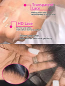 250 Dichte glatte Knochenhaare 100% brasilianische Echthaarperücken 13x4 13x6 HD transparente vorgezupfte Lace Front Perücken 40 Zoll für Frauen