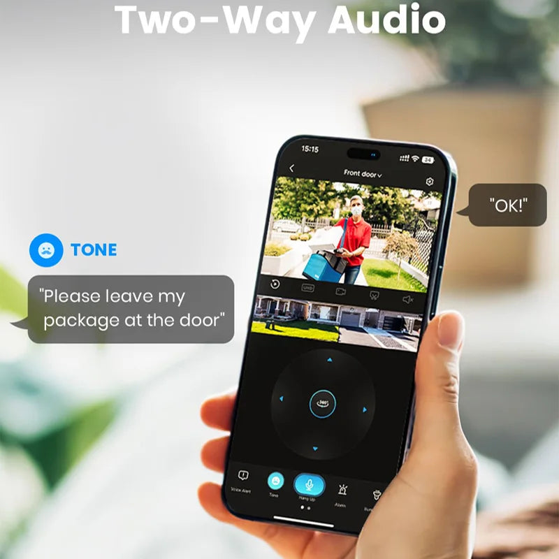 AOSU 3MP 100% Wire-Free Solar WiFi Camera 5000mAh Battery Two-way Audio Security Camera Wireless Solar Panel PTZ CCTV Camera