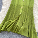 The Serene | Slim Knit Mermaid Sundress with Button Detail