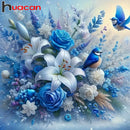 Huacan Neuheiten Diamond Painting Blumen Vollrunder Quadratischer Bohrer Mosaik Tier Vogel DIY Geschenk Kunst Heimdekoration Bastelset