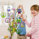 12/9pcs Happy Easter Wooden Pendant Cute Bunny Egg Carrot Chick Hanging Ornaments Spring Easter Party Home Decoration DIY Wreath