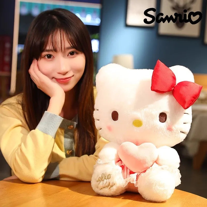 Sanrio Hello Kitty Kuromi Melody Throw Pillow Stuffed Toys Cute Plush Toys Kawaii Baby Gifts Christmas Children Dolls For Girl