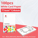 Phomemo 110mm Adhesive Thermal Paper White Thermal Transparent Sticker Paper Photo Paper for M03AS/M04AS Mini Portable Printer