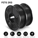 SUNLU 2KG 3D PLA/PETG/PLA PLUS/Clear Filament 1.75mm 2Roll 1KG 3D Printer Neatly Wound 3D Filament for 3D Printer& 3D Pen