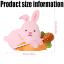 50pcs Easter Bunny Candy Bag Cute Rabbit Lollipop Cards Chocolate Cookie Gift Packaging Box Happy Easter Birthday Party Decor