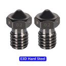 2pcs All Metal V6 Nozzle 3D Printer Parts M6 Thread Brass Hard Steel Titanium PTFE Plated Nozzles E3D V5 For 1.75mm Filament