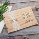 10/20/30/40 Pages Mr&Mrs Wedding Guest Sign Book Wooden Signature Guestbook DIY Photo Memory Book Album Anniversary Gift