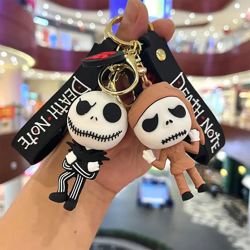 Disney The Nightmare Before Christmas Keychain Cartoon Cute Jack Skellington Sally Oogie Boogie Pendant Keyring Gifts for Fans