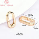 (3310) 15.6x9.6MM Hole 2MM 24K Gold Color Brass Lobster Clasps for Charms Pendants High Quality DIY Jewelry Making Findings