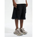 The Bawei | Slim-Fit Fringed Denim Short — High-Street Summer Statement