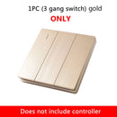 Szaoju Wifi Wireless Remote Switch Tuya Smart Life Home APP + RF 433Mhz Relay Timer Module Wall Lamp Switch AC110V- 220V