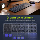 Backlight Wireless Keyboard and Mouse for Mac Rechargeable Full Size Gaming Keyboard Mouse Set for Windows PC Computer Laptop