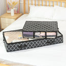 Underbed  Collapsible Storage Bin with Clear Window Zippered Organizer for Clothes Linen Blanket Sweater