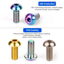 Titanium TC4 Bolts M5x12mm Hex Head for Bicycle Bottle Cage Install MTB Road Bike Ultralight Ti Parts Cycling Accessories