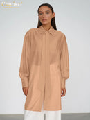 Clacive Fashion Loose White Women Blouse 2025 Casual Lapel Long Sleeve Shirt Elegant Classic Tie See Through Top Female Clothing