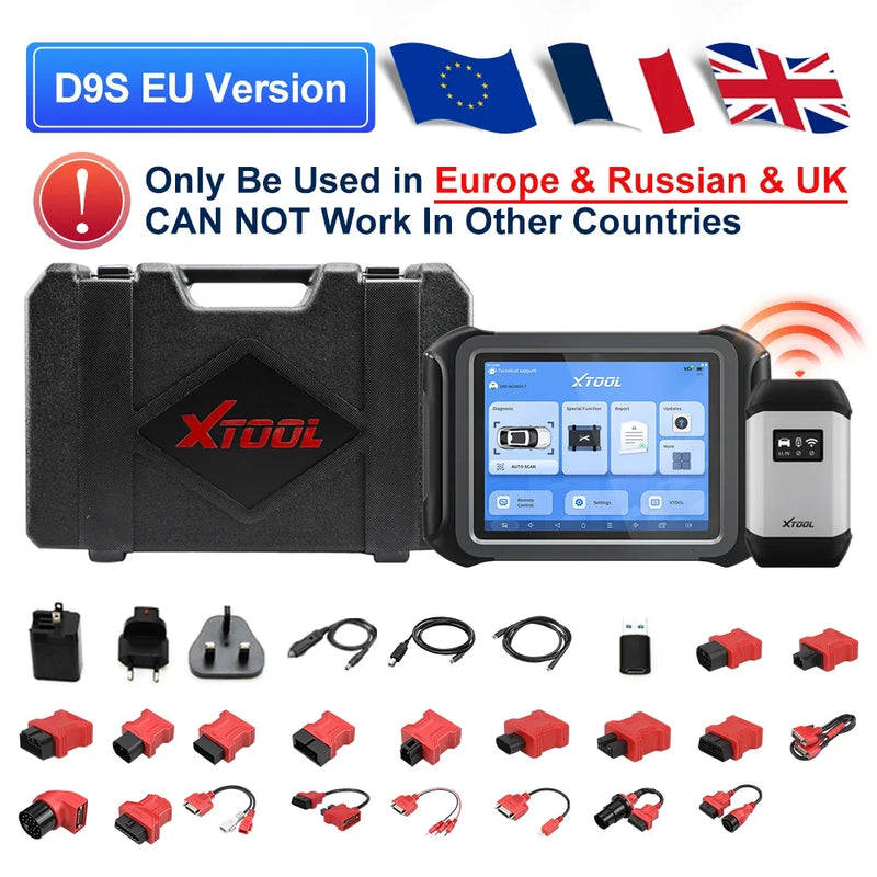 XTOOL D9 D9S Full System Car Diagnostic Tool Bi-Directional Control ECU Coding 45+ Resets Key Programming DOIP CANFD Topology