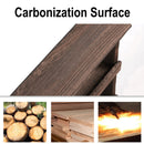 Rustic Torched Wood Wall Mounted 4-Tier Spice Rack Hanging Spice Shelf Storage Jars Stand Organizer