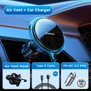 Joyroom Magnetische Handyhalterung KFZ Wireless Charger für iPhone 14 13 12 Pro Max Schnelllade-Kfz-Ladegerät Halterung mit Blaulicht