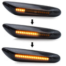 2Pcs Dynamic Side Marker Flowing Lights For BMW E46 E90 E83 E X1 X3 Car Styling Led Side Indicator Turn Signal Light Smoked Lens