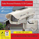 Solarbetriebene wasserdichte Attrappe Kamera rote blinkende LEDs Haus Büro Überwachungssystem Abschreckung Diebstahl Dummy CCD Überwachungskamera