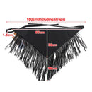 Women Retro Waistband Tassel Wide Waist Belt Fashion Triangle Tassel Corset Belt Shirt Dress Coat Decor Accessories