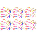 100-10PCS Amazing Light Toy Arrow Rocket Helicopter Flying Toy LED Light  Luminous Slingshot Toys Rubber Band Catapult Fun Party