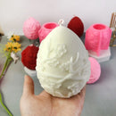 Easter Egg Silicone Candle Mold 3D Flower Relief Spherical Crafts Resin Plaster Cement Casting Molds Valentine's Day Gift Making