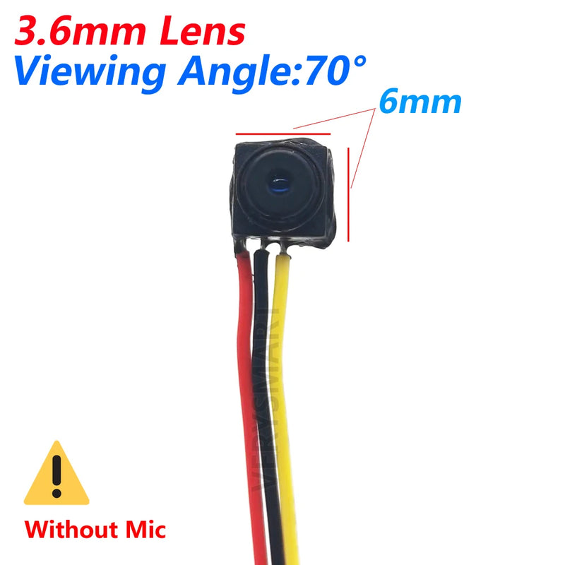 Super Small Mini AHD 720P Camera Size 6x6mm Micro Small Indoor CCTV Video Audio Camera for HD AHD DVR System