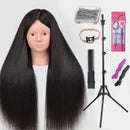 New Female Mannequin Training Doll Head With 70% Real Hair For Hairsyles Hairdressing Cosmetology Dolls Head With Stand Tripod