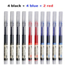 3-5Pcs Straight Liquid Gel Pen Quick-drying, Large-capacity 0.5mm Black Blue Ink for Writing School Office Stationery Supplies