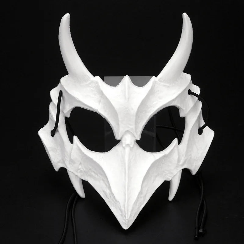 Halloween Mask Half-face Mask Cos Dragon God Fierce Tiger Night Fork Tengu Man Wolf Mask Performance Skull Masks